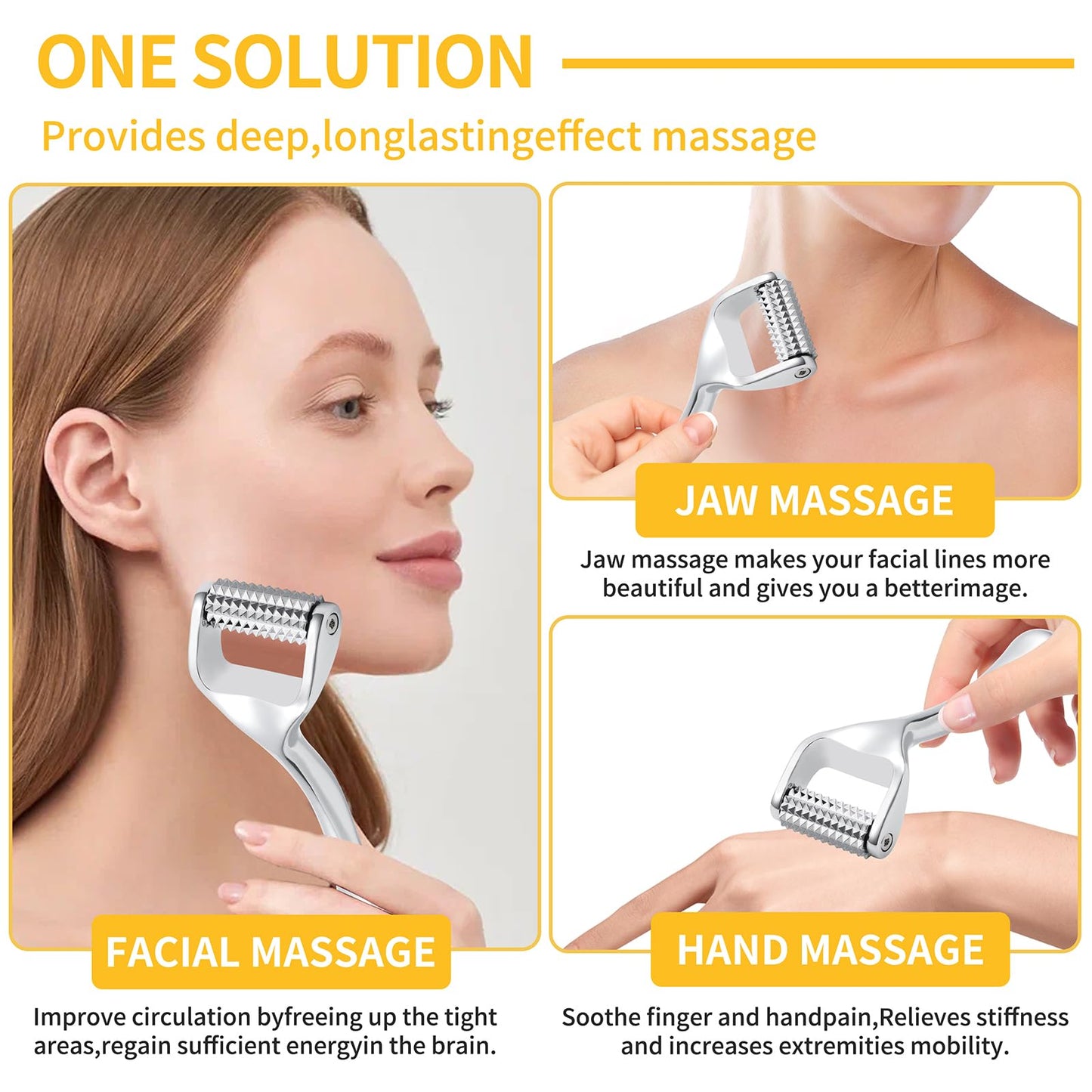 Running Man Acupressure Roller – Deep Tissue Massage Tool for Face, Hands, Feet, and Neck