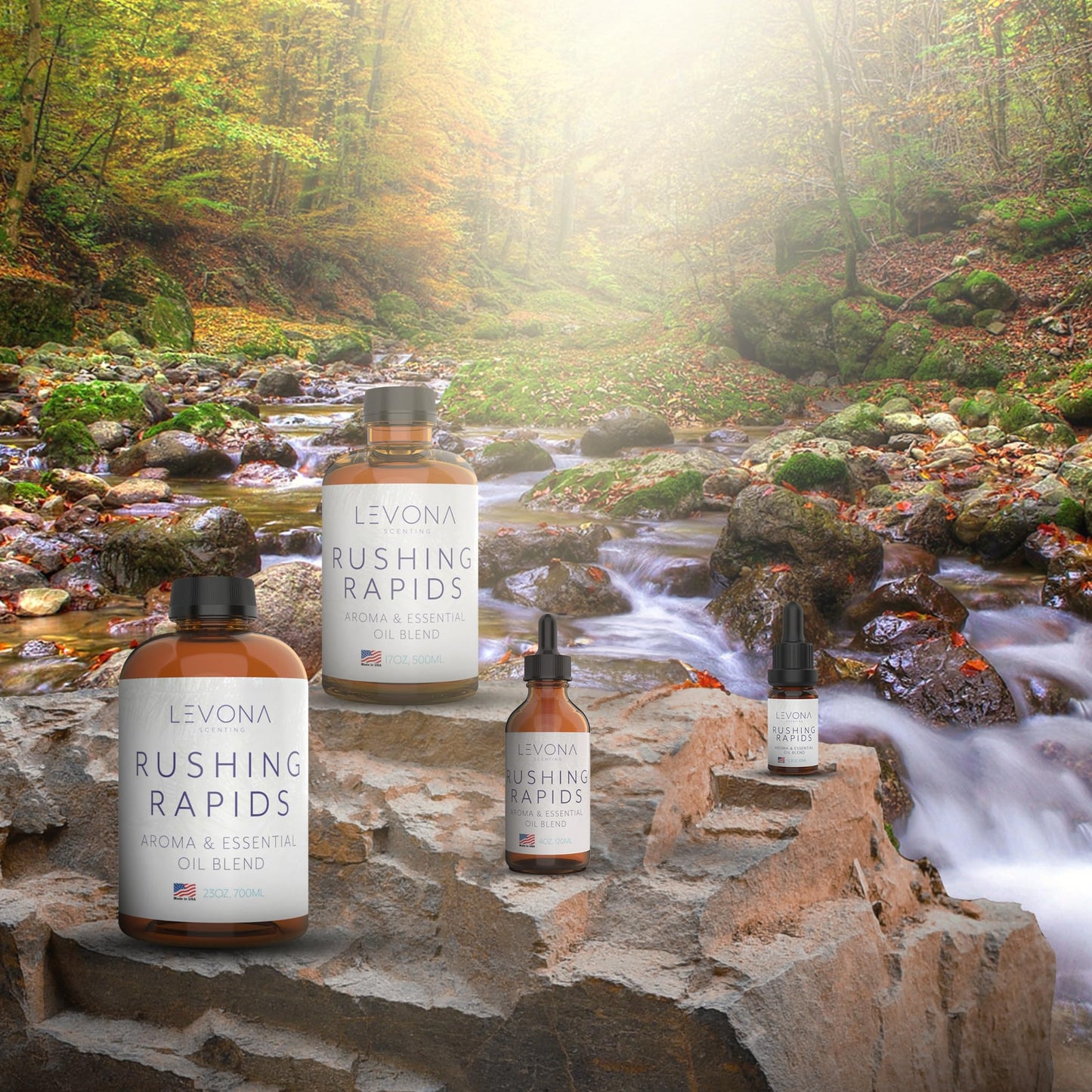 Levona Scent Essential Oil – Fresh Aroma for Home, Office, Hotel & Spa (700ml/23 fl oz) – Rushing Rapids