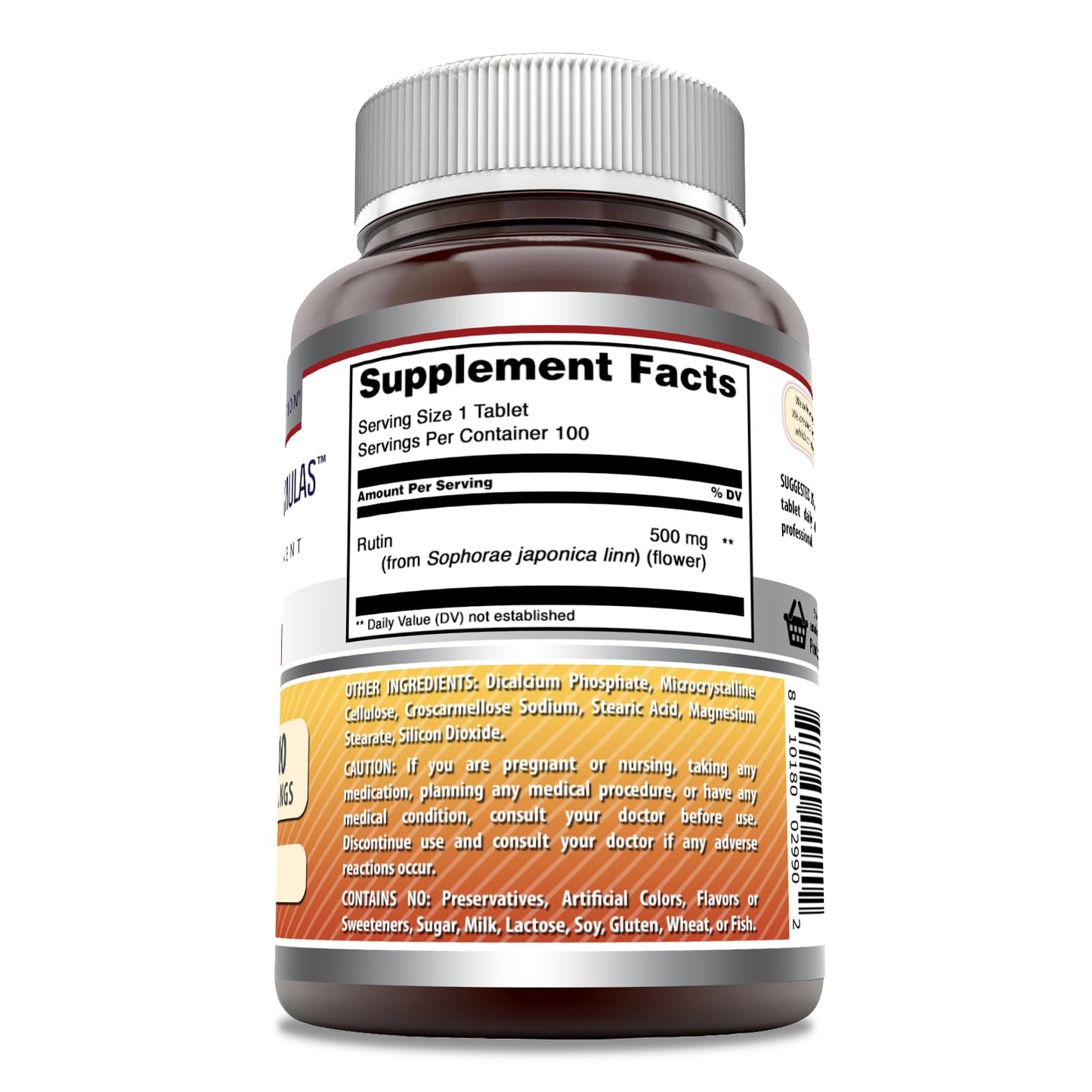 Amazing Formulas Rutin Supplement – 500 mg, 100 Count, 3 Pack, Made in USA