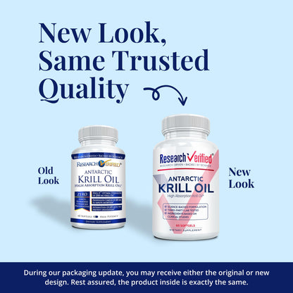Research Verified Antarctic Krill Oil 2000mg - 360 Softgels - 6 Month Supply - Made in USA | Heart & Brain Support