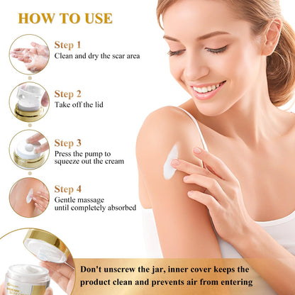 Rvlaim Silicone Scar Cream Gel – Advanced Scar Care for Surgical Scars & More (1.85 oz)