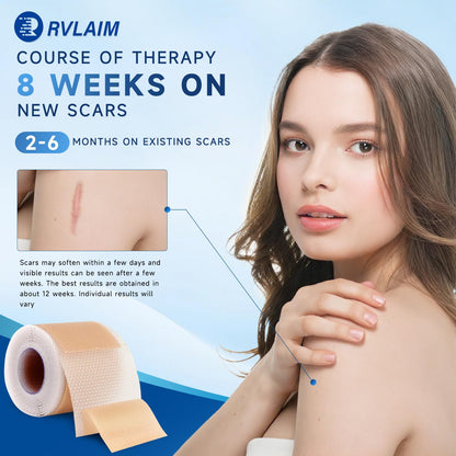 Rvlaim Silicone Scar Sheets – 1.8” x 157” Roll for Surgical Scars, Keloids, Stretch Marks