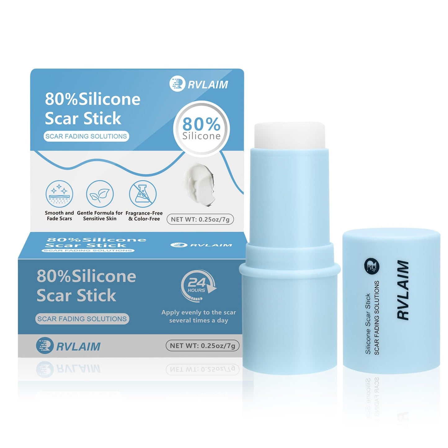 Rvlaim Silicone Scar Stick — 80% Silicone for Face & Body (7g)