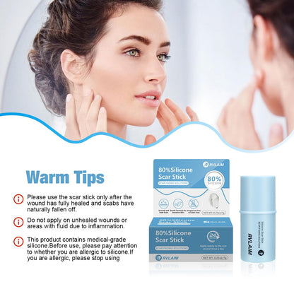 Rvlaim Silicone Scar Stick — 80% Silicone for Face & Body (7g)