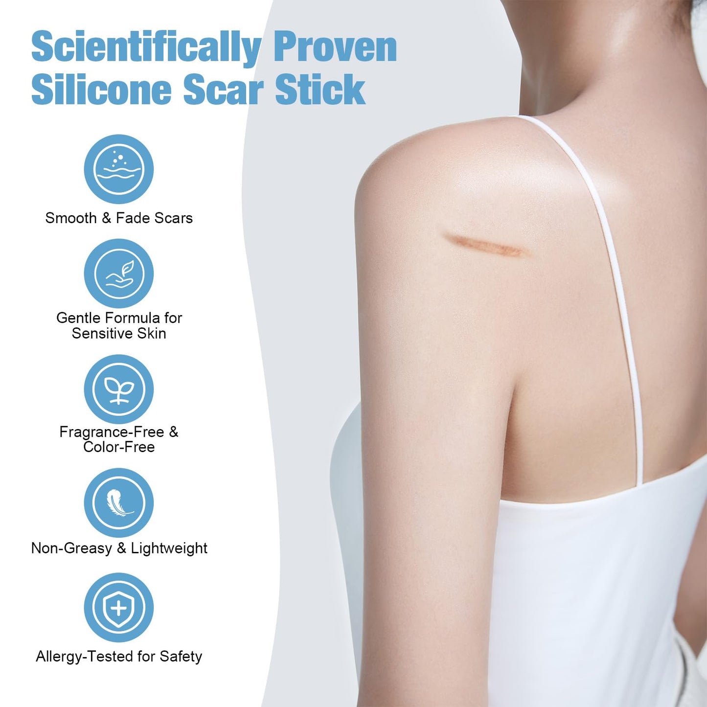 Rvlaim Silicone Scar Stick — 80% Silicone for Face & Body (7g)