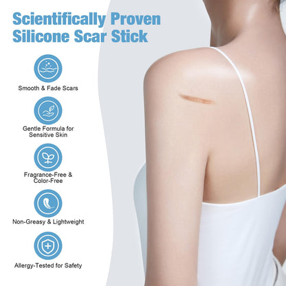 Rvlaim Silicone Scar Stick — 80% Silicone for Face & Body (7g)