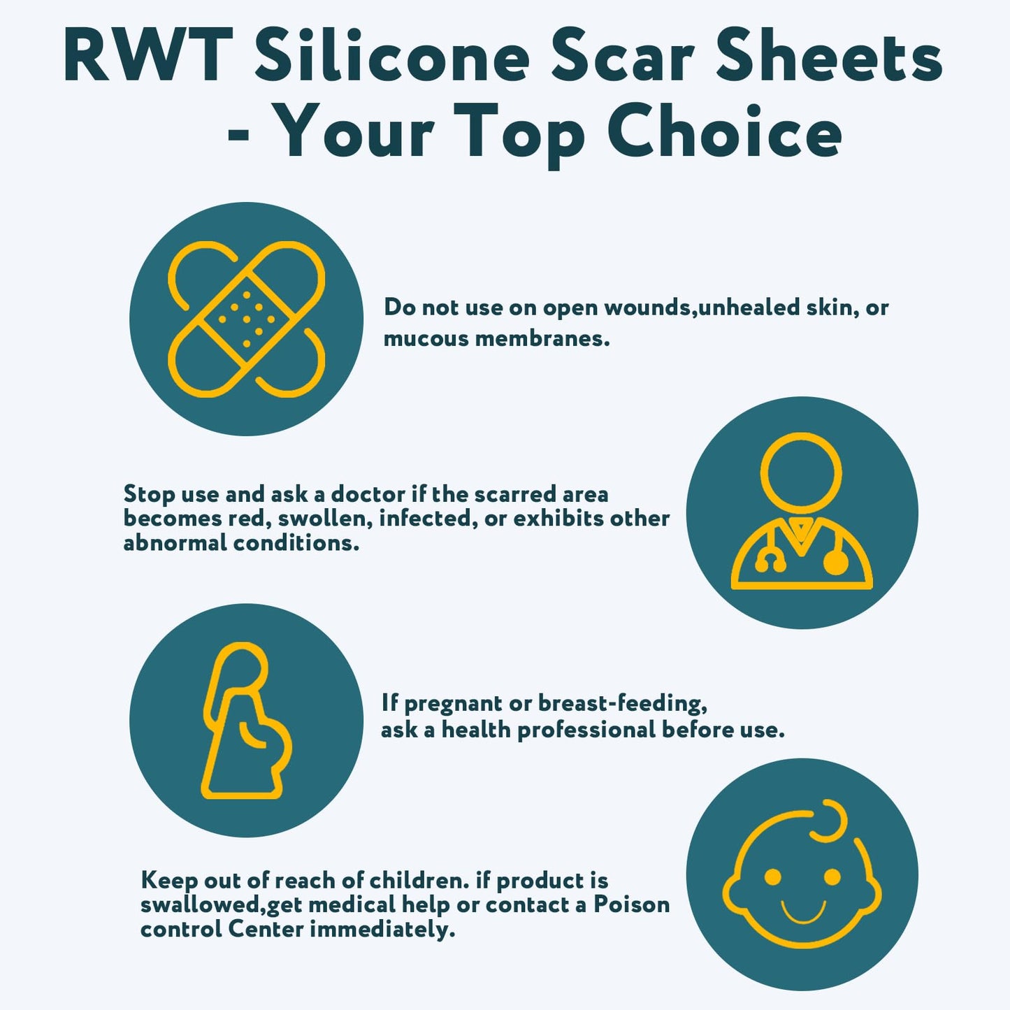 RWT Silicone Scar Sheets – 60 inch x 1.6 inch Roll for Surgical Scars