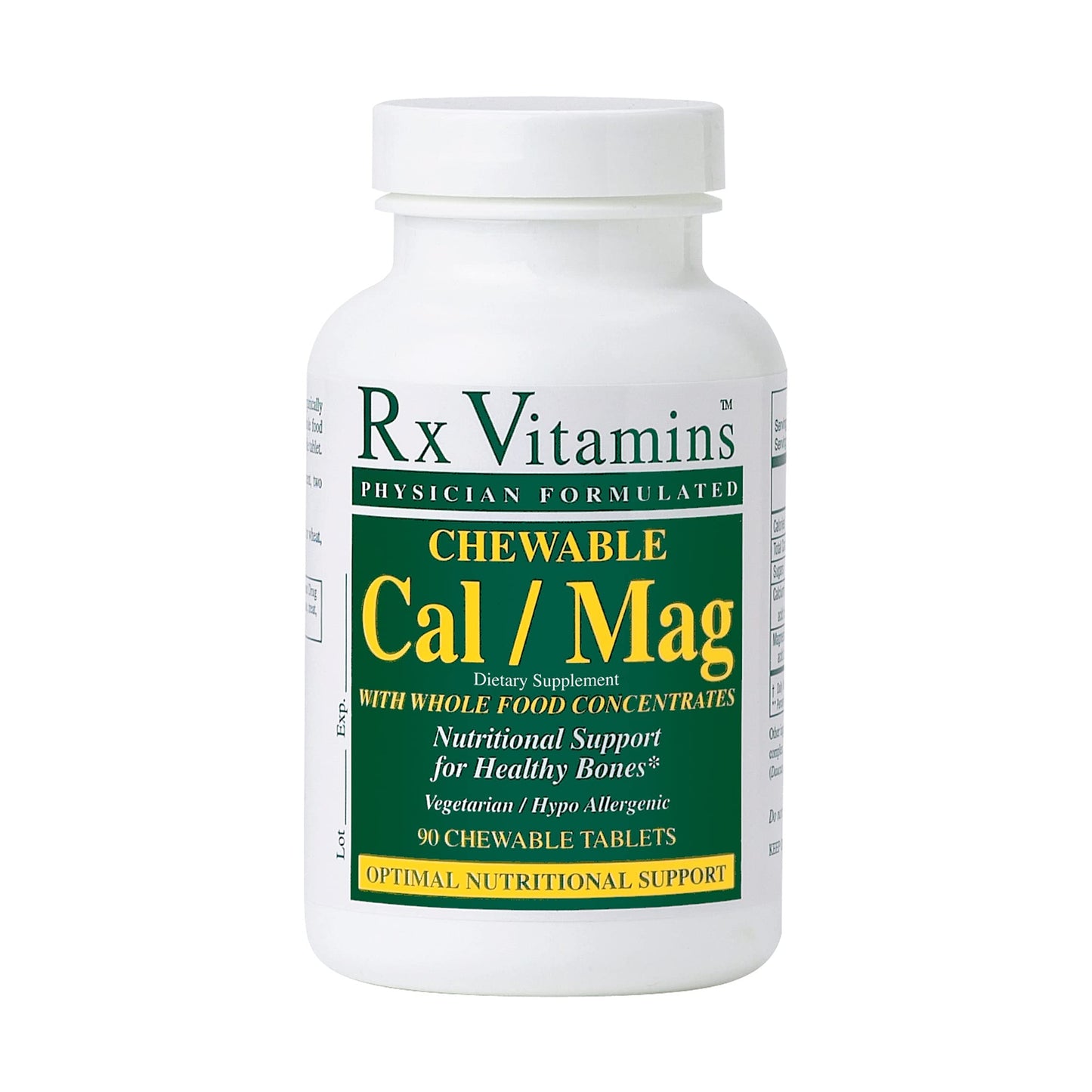 Rx Vitamins Chewable Calcium/Magnesium 90 Count – Vanilla Flavor