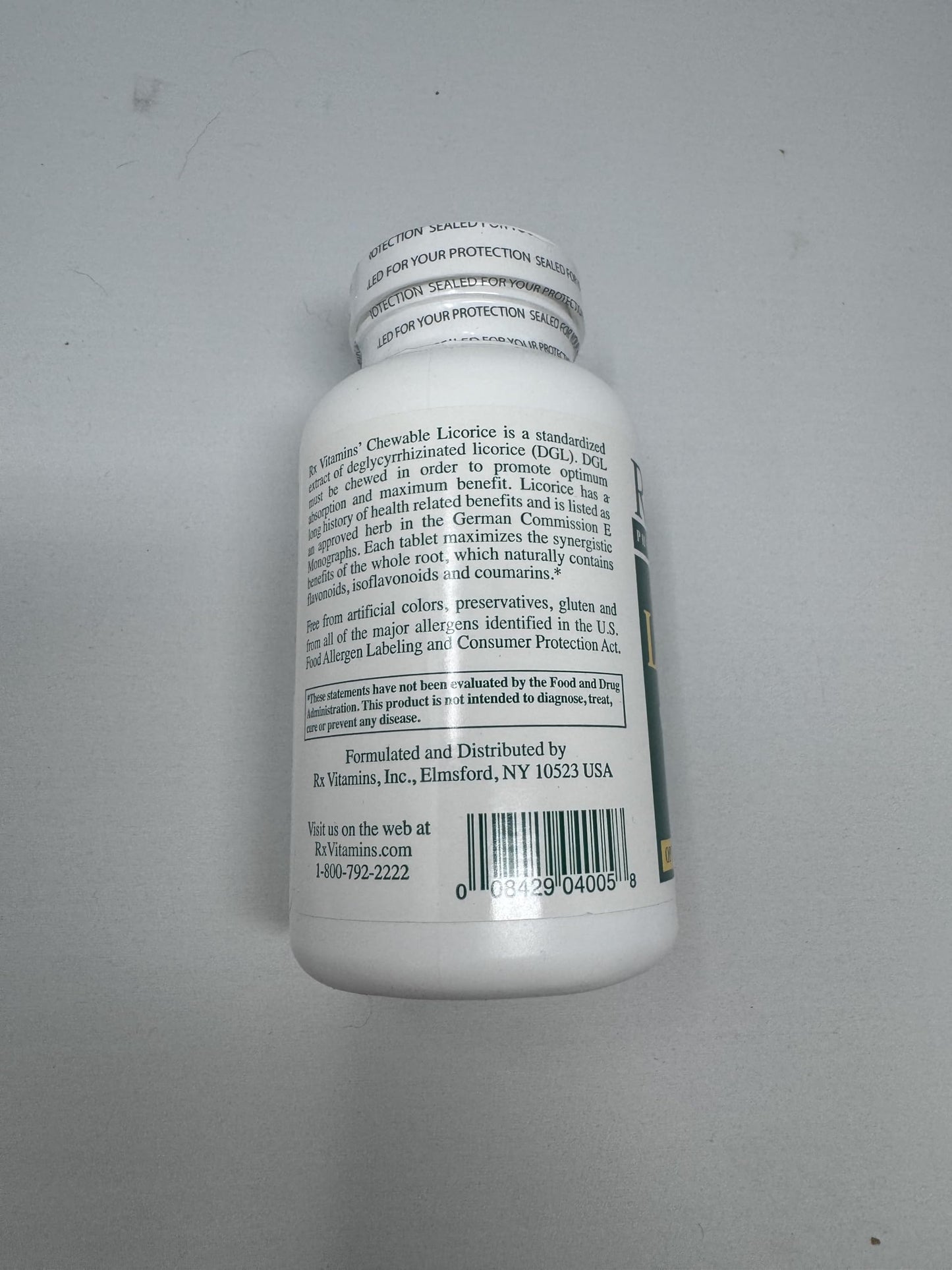 Rx Vitamins DGL Licorice 500 mg - 90 Tablets | Digestive Support