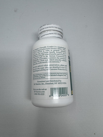 Rx Vitamins DGL Licorice 500 mg - 90 Tablets | Digestive Support