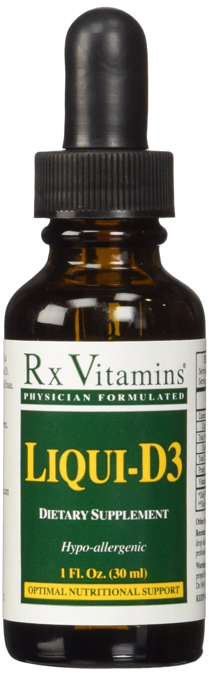 Rx Vitamins Liqui-D3 2000 IU – 1 Fl Oz (Pack of 1) | Vitamin D3 Liquid Supplement