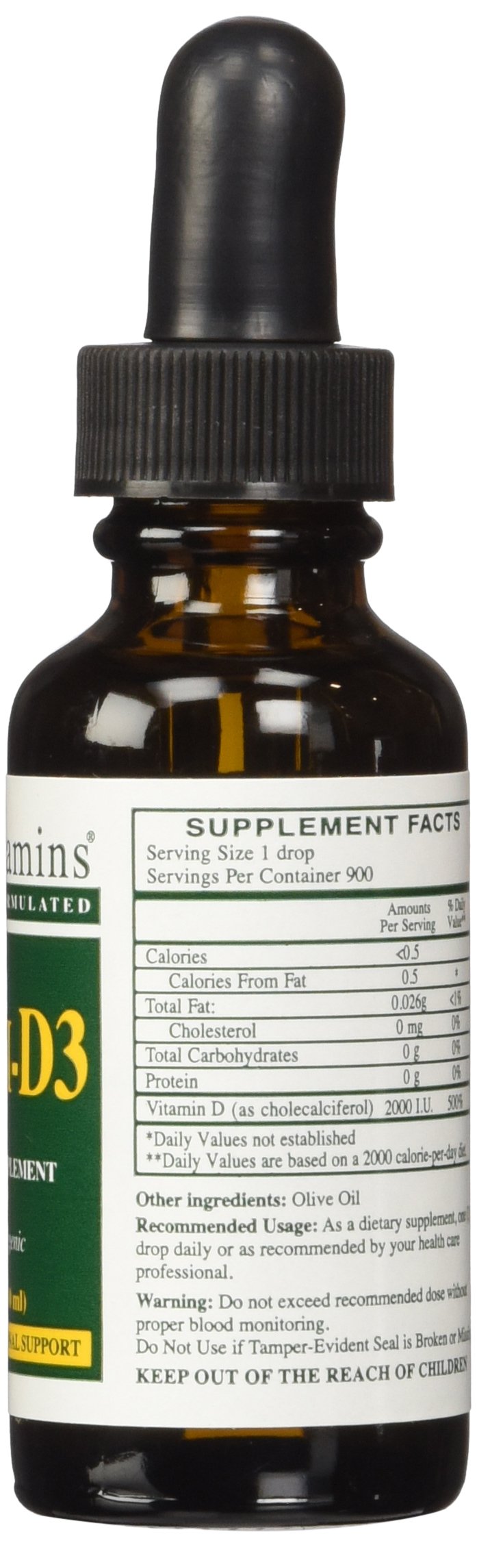 Rx Vitamins Liqui-D3 2000 IU – 1 Fl Oz (Pack of 1) | Vitamin D3 Liquid Supplement