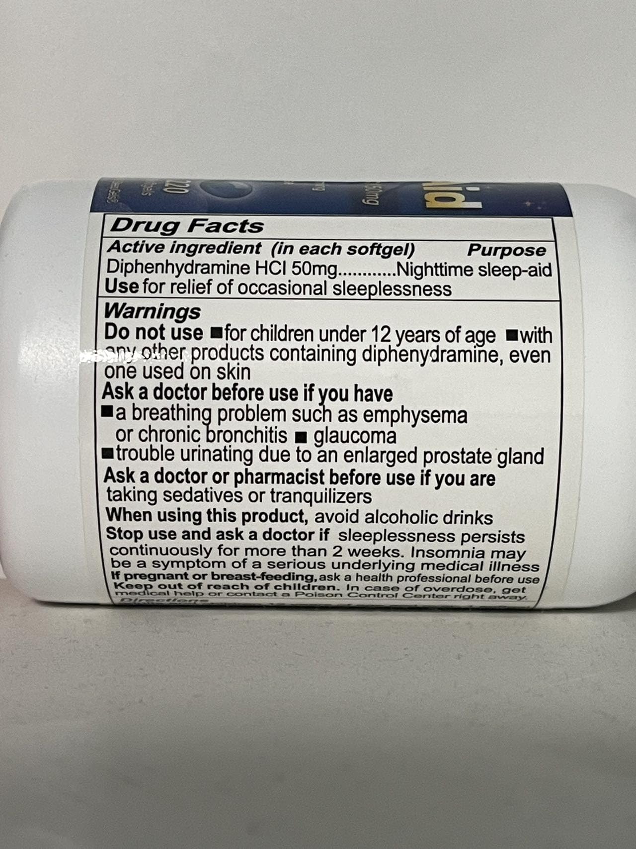 RXZELL Sleep Aid Diphenhydramine 50mg Softgels - 220 Count | Easy-to-Swallow, Non Habit-Forming