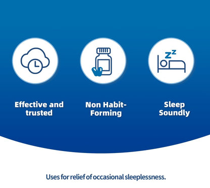 RXZELL Sleep Aid Diphenhydramine 50mg Softgels - 220 Count | Easy-to-Swallow, Non Habit-Forming