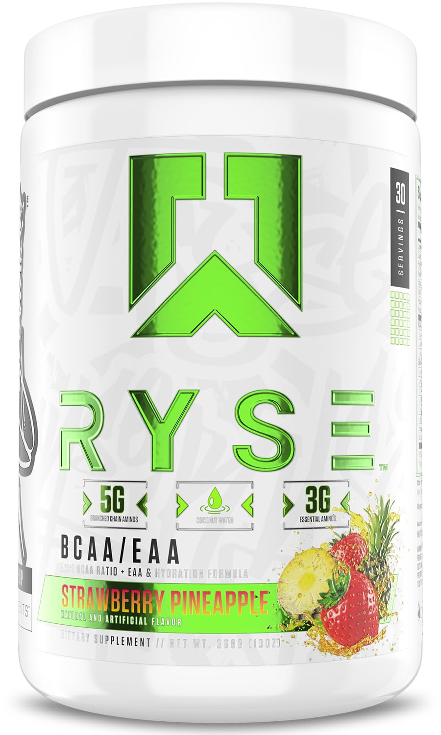 RYSE BCAA EAA Powder – Strawberry Pineapple | 30 Servings