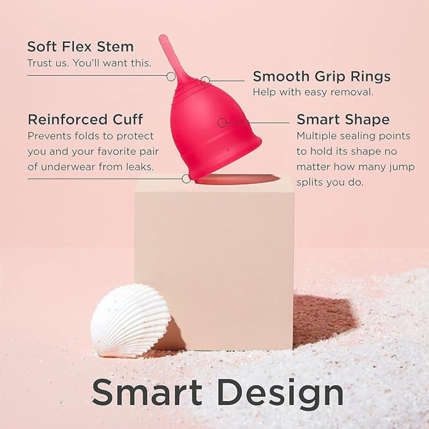 Saalt Menstrual Cup - Premium Soft Reusable Cup Made in USA | 12 Hour Wear