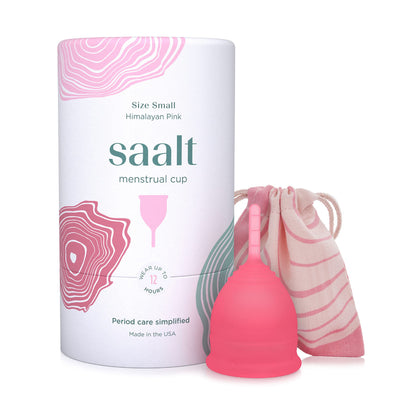 Saalt Menstrual Cup - Premium Soft Reusable Cup Made in USA | 12 Hour Wear