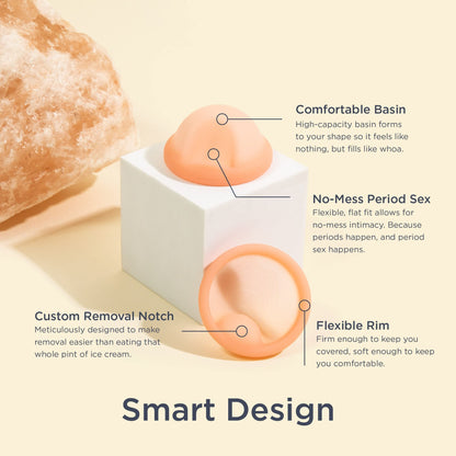 Saalt Menstrual Disc - Soft, Reusable Medical-Grade, Sunset Coral (Small)