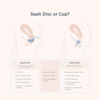 Saalt Menstrual Disc - Soft, Reusable Medical-Grade, Sunset Coral (Small)