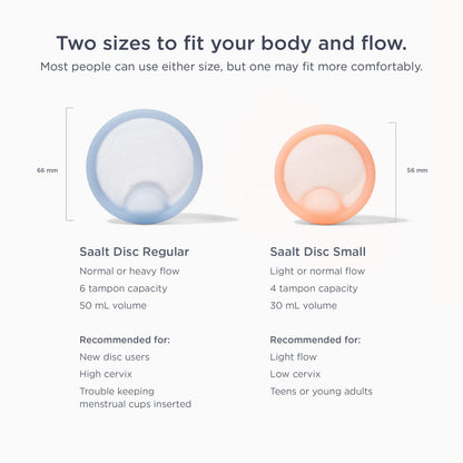 Saalt Menstrual Disc - Soft, Reusable Medical-Grade, Sunset Coral (Small)