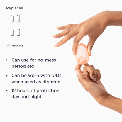 Saalt Menstrual Disc - Soft, Reusable Medical-Grade, Sunset Coral (Small)