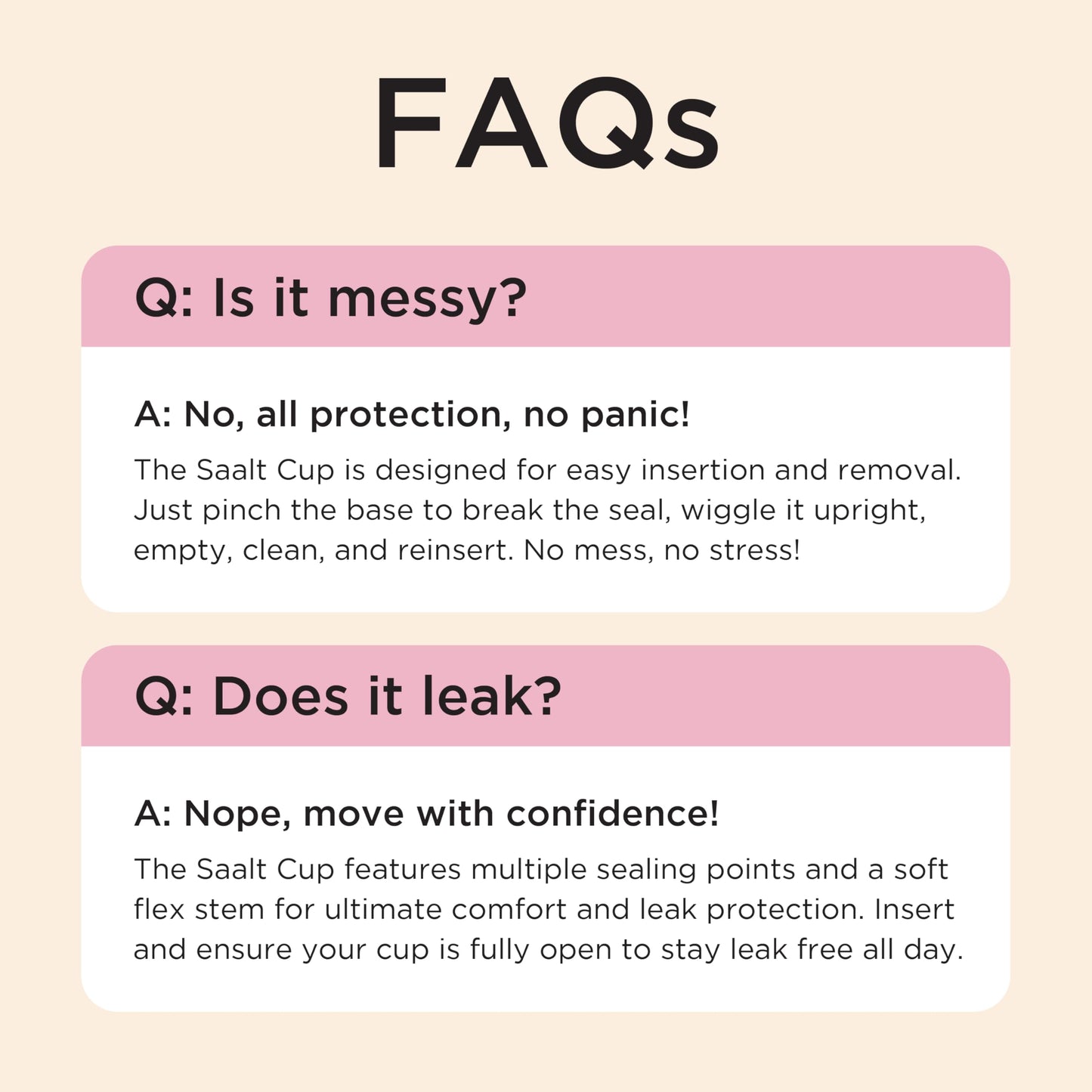 Saalt Menstrual Cup - Premium Soft Reusable Cup Made in USA | 12 Hour Wear