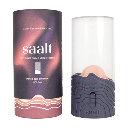 Saalt Menstrual Cup Steamer | Hands-Free No-Boil Sanitizer for Cups & Discs | Blue Dusk