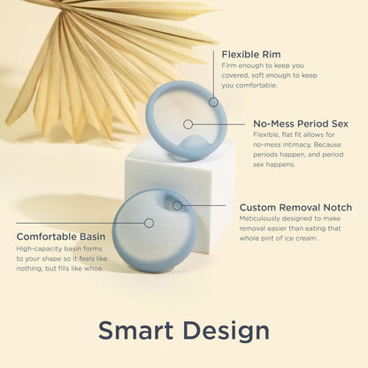 Saalt Menstrual Disc Duo – 12-Hour Reusable Period Disc, BPA & Latex Free