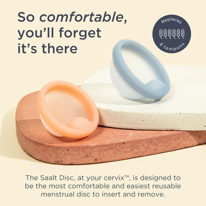 Saalt Menstrual Disc Duo – 12-Hour Reusable Period Disc, BPA & Latex Free