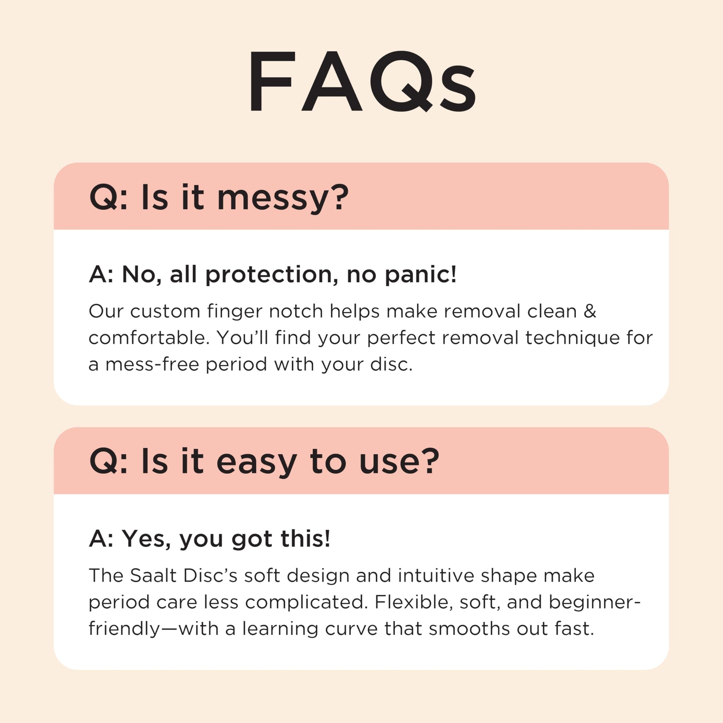 Saalt Menstrual Disc Duo – 12-Hour Reusable Period Disc, BPA & Latex Free