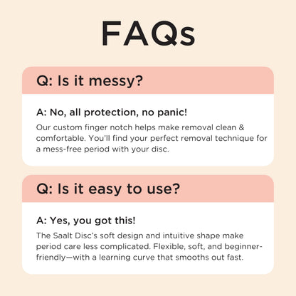 Saalt Menstrual Disc Duo – 12-Hour Reusable Period Disc, BPA & Latex Free