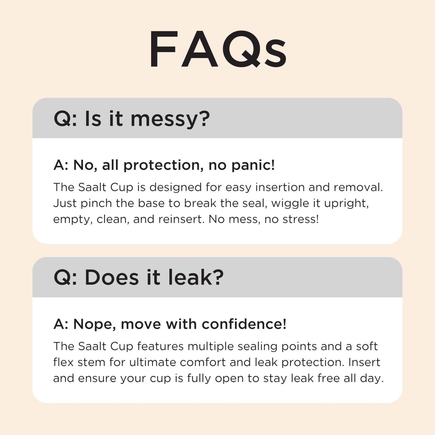Saalt Soft Menstrual Cup – Reusable, Comfortable, Leak-Free Protection Up to 12 Hours