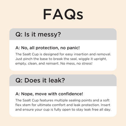 Saalt Soft Menstrual Cup – Reusable, Comfortable, Leak-Free Protection Up to 12 Hours