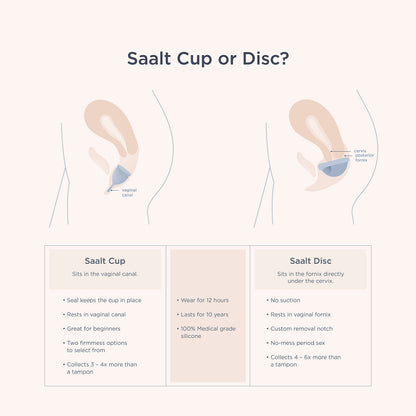 Saalt Soft Menstrual Cup – Desert Blush | Reusable, BPA & Latex Free, 12-Hour Leak-Free Protection