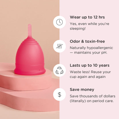 Saalt Menstrual Cup - Premium Soft Reusable Cup Made in USA | 12 Hour Wear