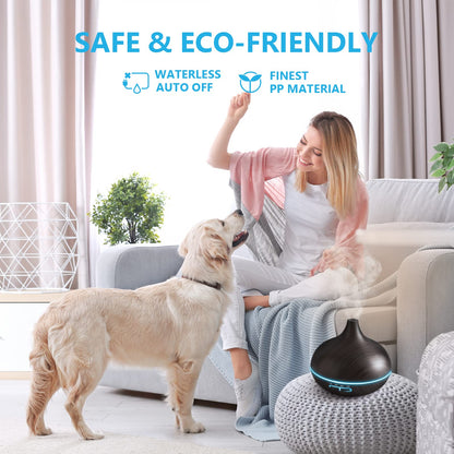SACATR 550ml Oil Diffuser + 15 Essential Oils – Ultrasonic Diffuser with Remote