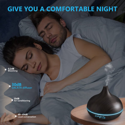 SACATR 550ml Oil Diffuser + 15 Essential Oils – Ultrasonic Diffuser with Remote