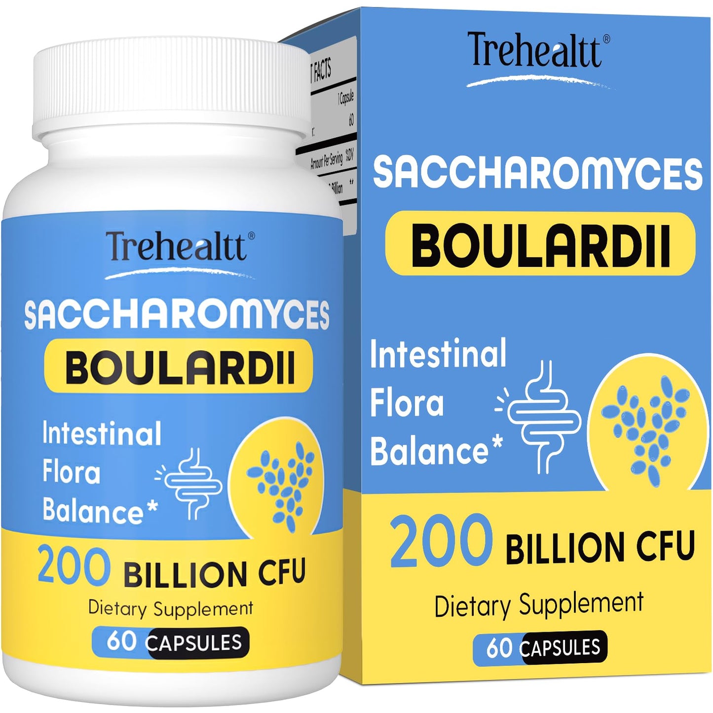 Saccharomyces boulardii Probiotic 200B CFUs – Digestive & Immune Health