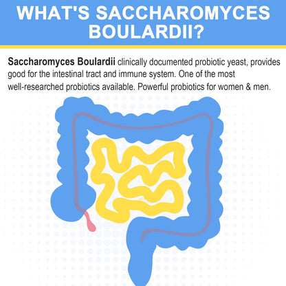 Saccharomyces boulardii Probiotic 200B CFUs – Digestive & Immune Health