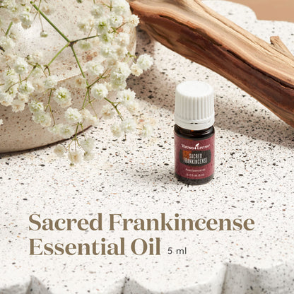 Young Living Sacred Frankincense Essential Oil 5ml – Grounding, Woodsy Aroma for Meditation & Yoga