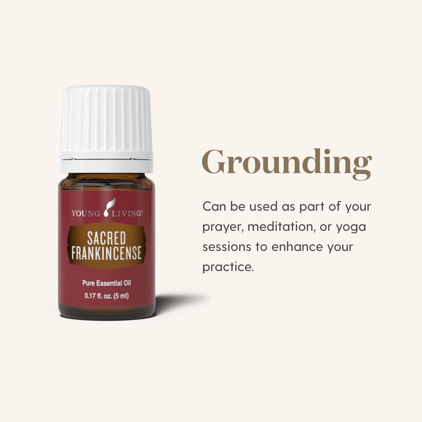 Young Living Sacred Frankincense Essential Oil 5ml – Grounding, Woodsy Aroma for Meditation & Yoga