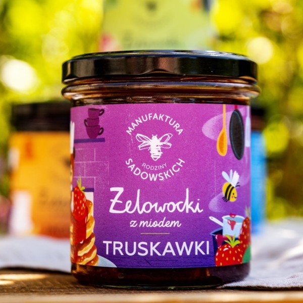 Strawberries in gel with Honey "Żelowocki" 320g