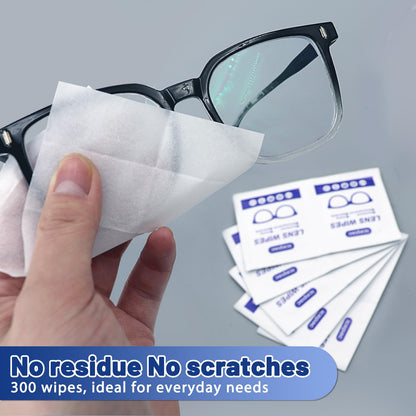 Lens Wipes for Eyeglasses – 500 Count, Pre-moistened, Streak-Free, Scratch-Free