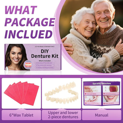 At-Home DIY Denture Kit: Full Upper & Lower Dentures for Smile Transformation – ZZ6