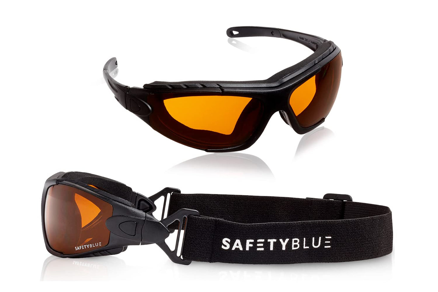 SafetyBlue Sleep Savior Deluxe Amber Lens Glasses – Blue & Green Light Blocking