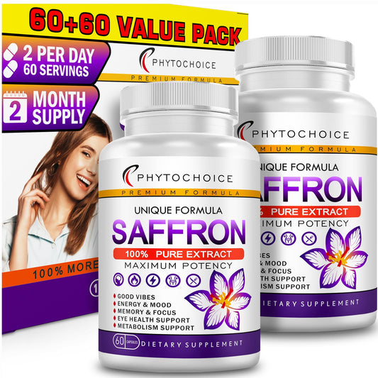 Saffron Extract Capsules 88.5 mg – Mood, Focus & Eye Health | Made in USA (120 Capsules) BritishVita | Premium UK Vitamins & Wellness Supplements