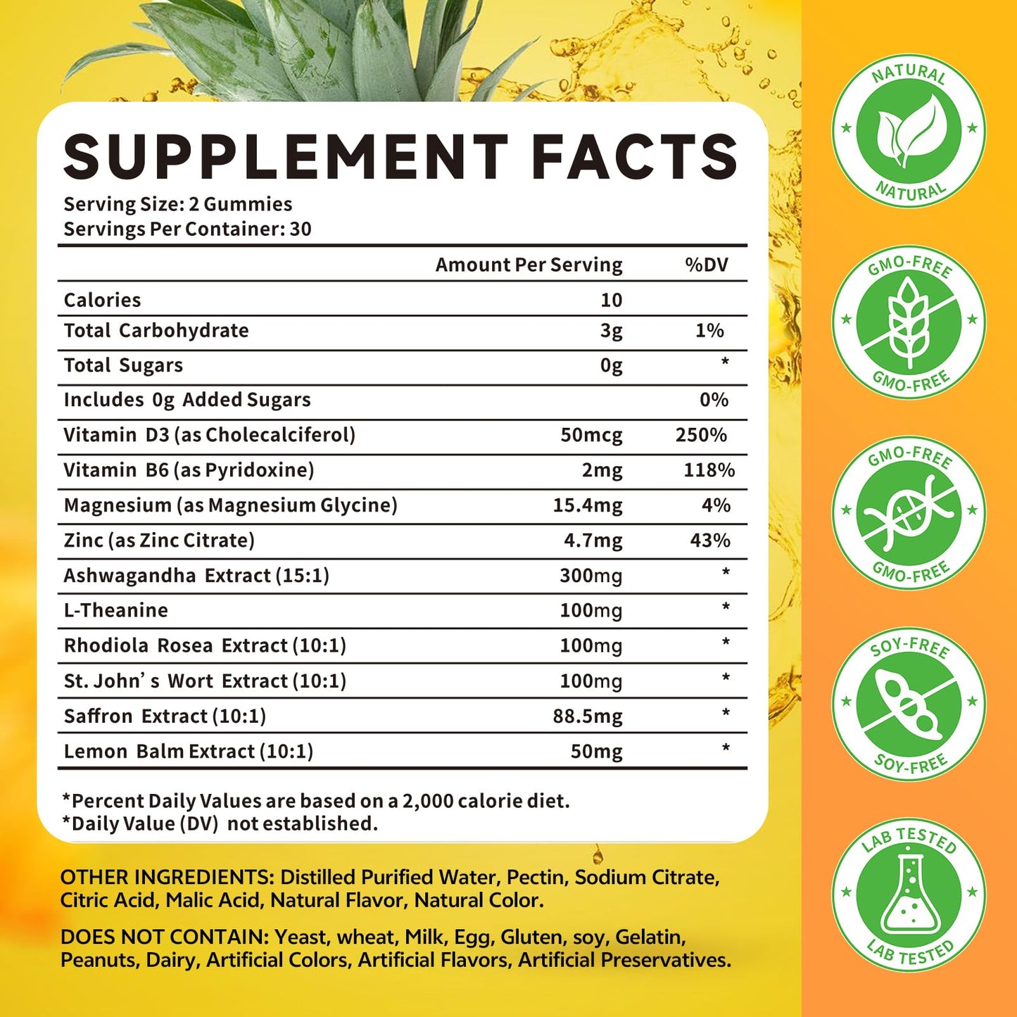 10-IN-1 Saffron Gummies – Sugar Free Mood & Focus Support (60 Count)