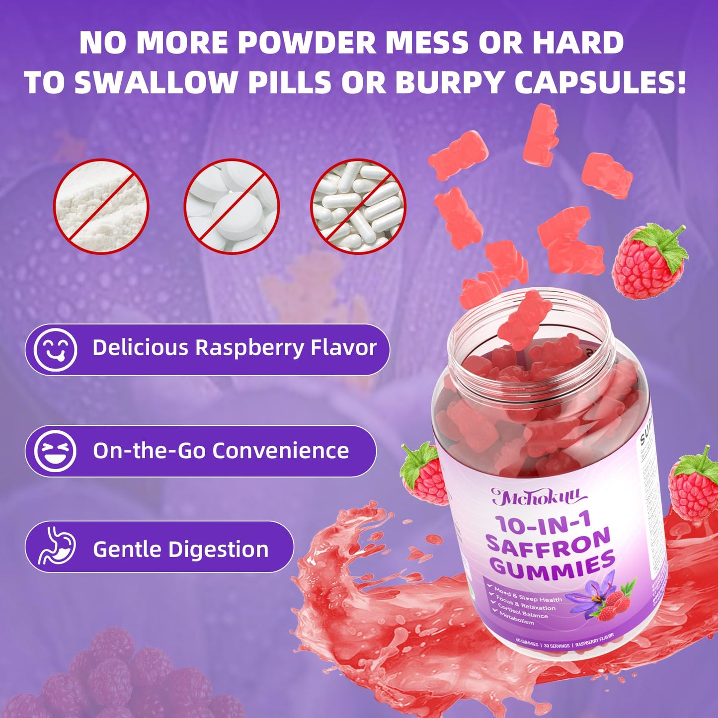 Saffron Gummies for Kids & Adults – Vision, Focus & Stress Support