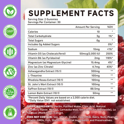 Saffron Gummies for Kids & Adults – Vision, Focus & Stress Support