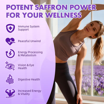 Vegan Saffron Gummies for Mood & Focus – Raspberry, 120 Gummies